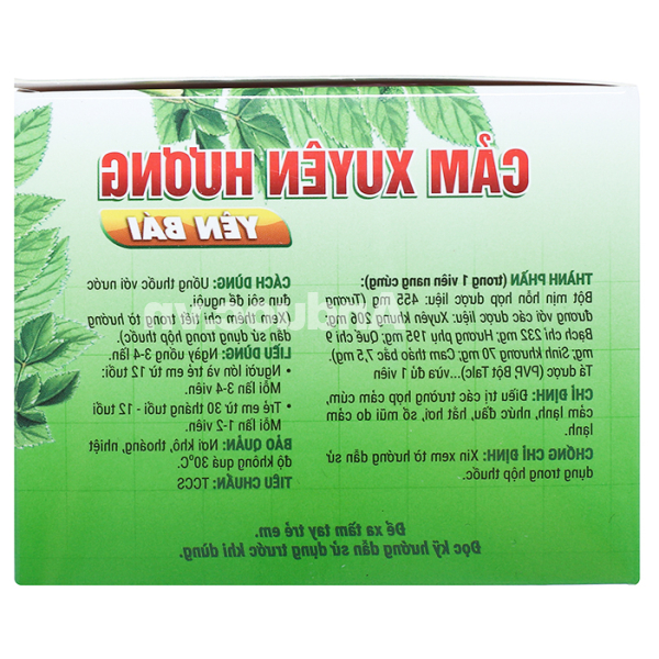 Cảm Xuyên Hương Yên Bái trị cảm cúm, cảm lạnh (10 vỉ x 10 viên)