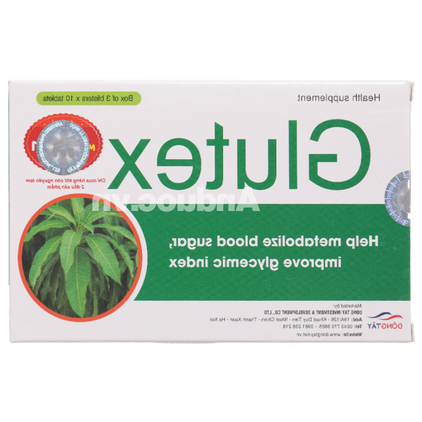 Glutex hỗ trợ chuyển hoá, cải thiện đường huyết hộp 30 viên