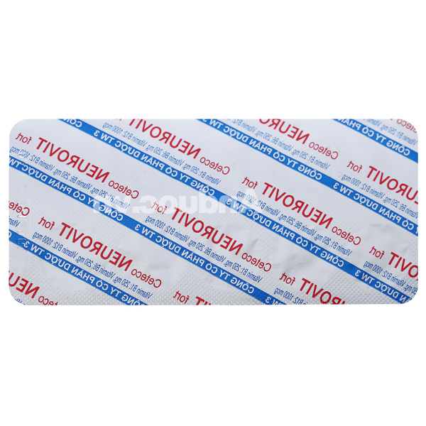 Ceteco Neurovit Fort trị thiếu các vitamin B1, B6, B12 (10 vỉ x 10 viên)
