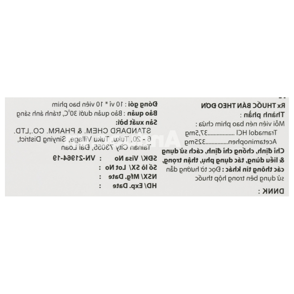 Utrahealth F.C Tablet trị các cơn đau trung bình đến nặng (10 vỉ x 10 viên)