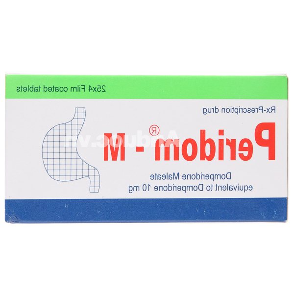 Peridom - M 10mg trị chứng nôn và buồn nôn (25 vỉ x 4 viên)