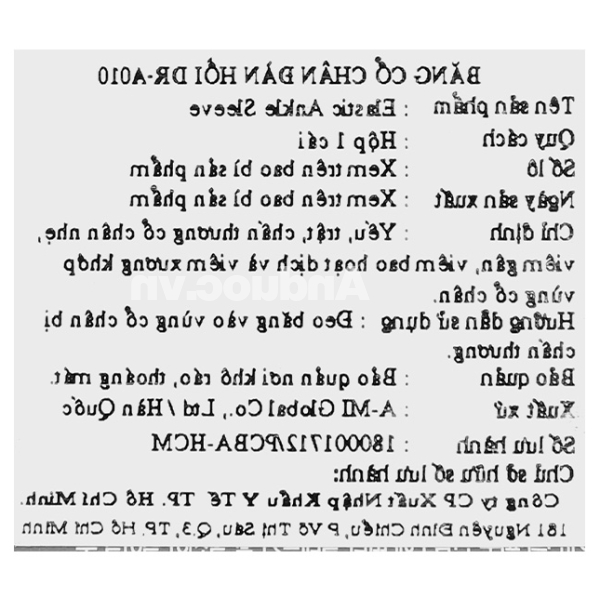 Bao đeo mắt cá chân Dr. Med DR-A010 size M hộp 1 cái