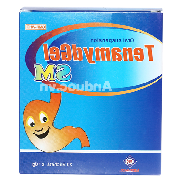 Hỗn dịch uống TenamydGel SM làm dịu triệu chứng do tăng acid dạ dày (20 gói x 10g)