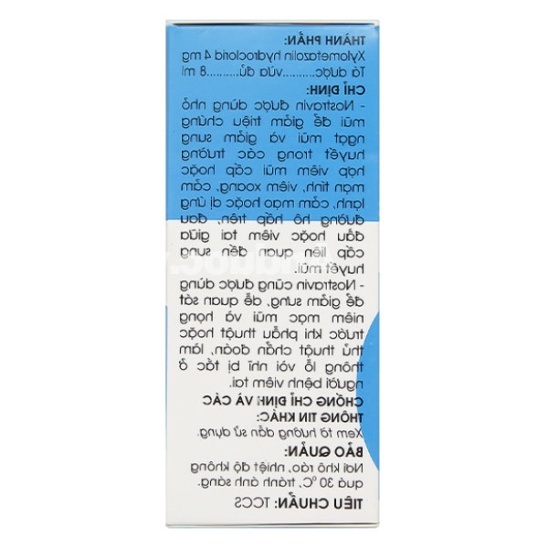 Dung dịch nhỏ mũi Nostravin 0.05% trị ngạt mũi, viêm mũi lọ 8ml