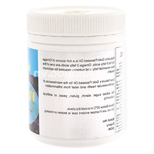 Nature's Gold Flaxseed Oil giảm mỡ máu, bổ mắt chai 200 viên