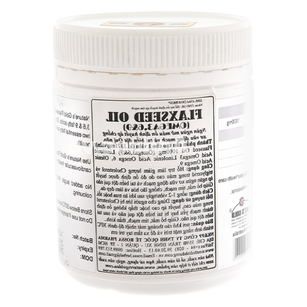 Nature's Gold Flaxseed Oil giảm mỡ máu, bổ mắt chai 200 viên