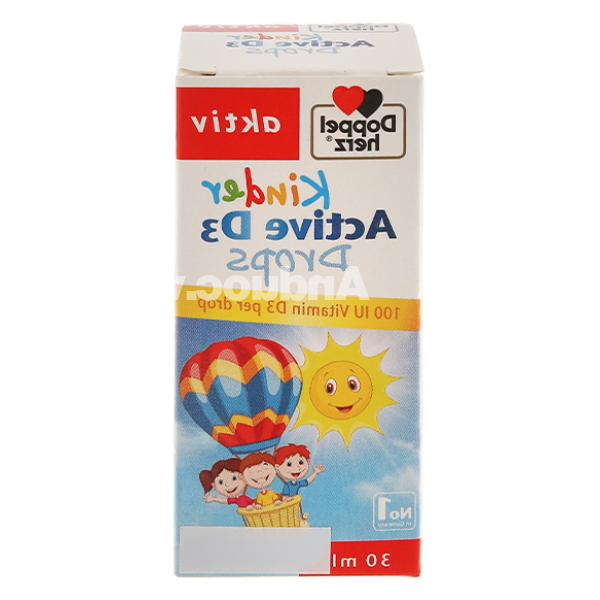 Siro Doppelherz Aktiv Kinder Active D3 Drops bổ sung vitamin cho bé chai 30ml