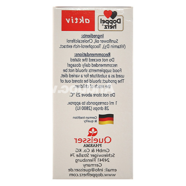 Siro Doppelherz Aktiv Kinder Active D3 Drops bổ sung vitamin cho bé chai 30ml