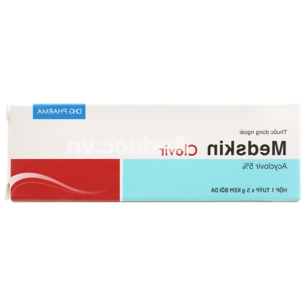 Kem bôi Medskin clovir 5% trị nhiễm virus Herpes simplex da tuýp 5g