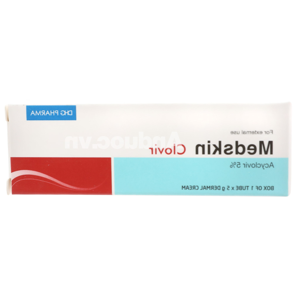 Kem bôi Medskin clovir 5% trị nhiễm virus Herpes simplex da tuýp 5g