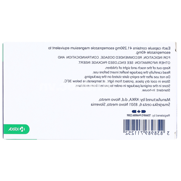 Emanera 40mg trị viêm loét thực quản do trào ngược (4 vỉ x 7 viên)