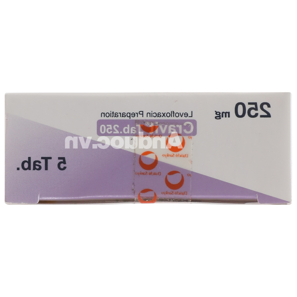 Cravit Tab 250 trị nhiễm khuẩn (1 vỉ x 5 viên)