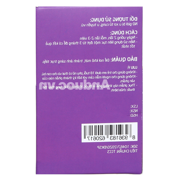 An Phụ Bảo Nguyên hạn chế phát triển u xơ tử cung hộp 60 viên