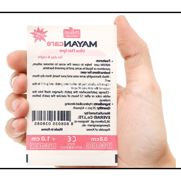 Miếng dán lột mụn Mayan Care kháng viêm, giảm sưng tấy hộp 24 miếng