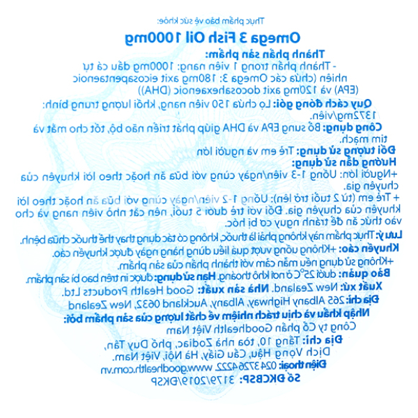 Dầu cá Goodhealth Omega 3 Fish Oil 1000mg bổ mắt, tốt cho tim mạch chai 150 viên