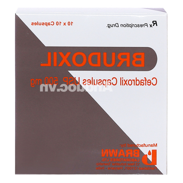 Brudoxil 500mg trị nhiễm khuẩn đường tiết niệu (10 vỉ x 10 viên)