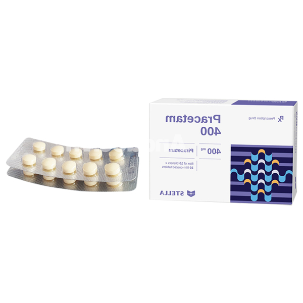 Pracetam 400 trị chóng mặt, suy giảm trí nhớ ở người cao tuổi (10 vỉ x 10 viên)