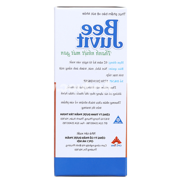 Dịch uống Beejuvit thanh nhiệt mát gan hỗ trợ giải độc gan hộp 20 ống x 10ml