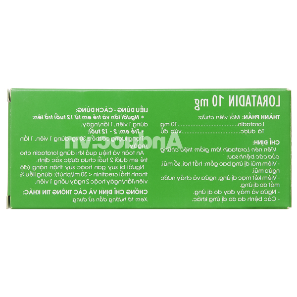 Loratadin 10mg Traphaco trị viêm mũi dị ứng, mày đay (1 vỉ x 10 viên)
