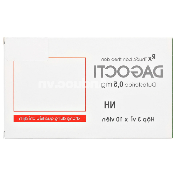 Dagocti 0.5mg trị phì đại tuyến tiền liệt lành tính (3 vỉ x 10 viên)