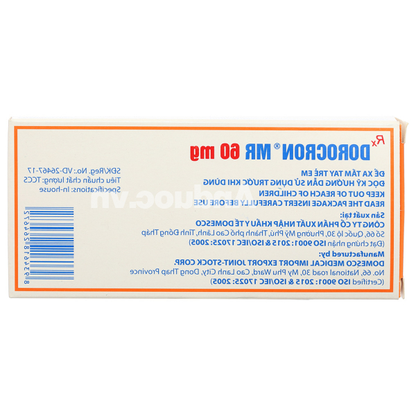 Dorocron MR 60mg trị đái tháo đường tuýp 2 không phụ thuộc insulin (2 vỉ x 15 viên)