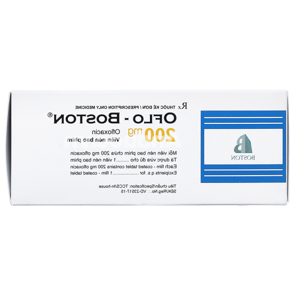 Oflo - Boston 200mg trị nhiễm khuẩn (10 vỉ x 10 viên)