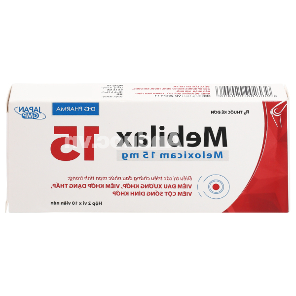 Mebilax 15 giảm đau, kháng viêm xương khớp (2 vỉ x 10 viên)