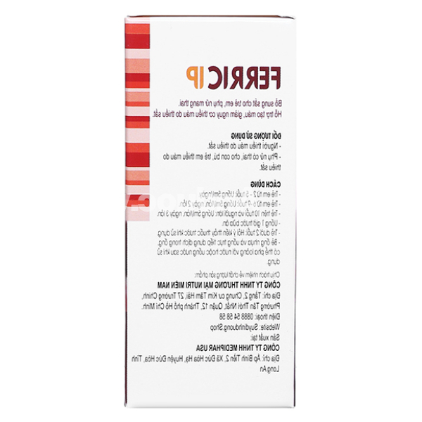 Dung dịch Ferric IP bổ sung sắt, hỗ trợ tạo máu hộp 20 ống x 5ml