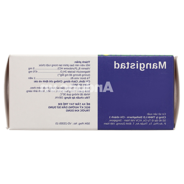 Mangistad trị thiếu magie, giảm lo âu (5 vỉ x 10 viên)
