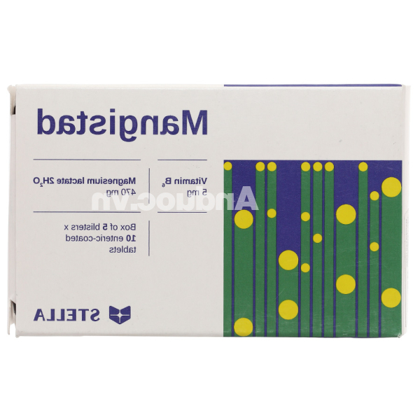 Mangistad trị thiếu magie, giảm lo âu (5 vỉ x 10 viên)