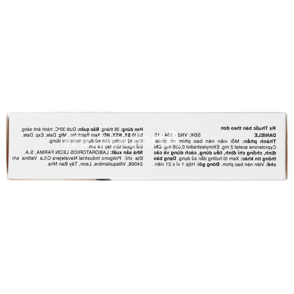 Daniele thuốc trị mụn, tránh thai hằng ngày (1 vỉ x 21 viên)