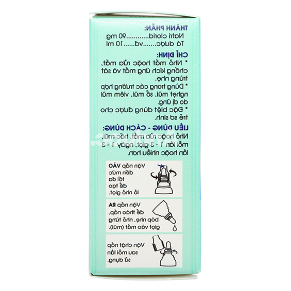 Dung dịch Natri Clorid Traphaco 0,9% vệ sinh mắt, mũi chai 10ml