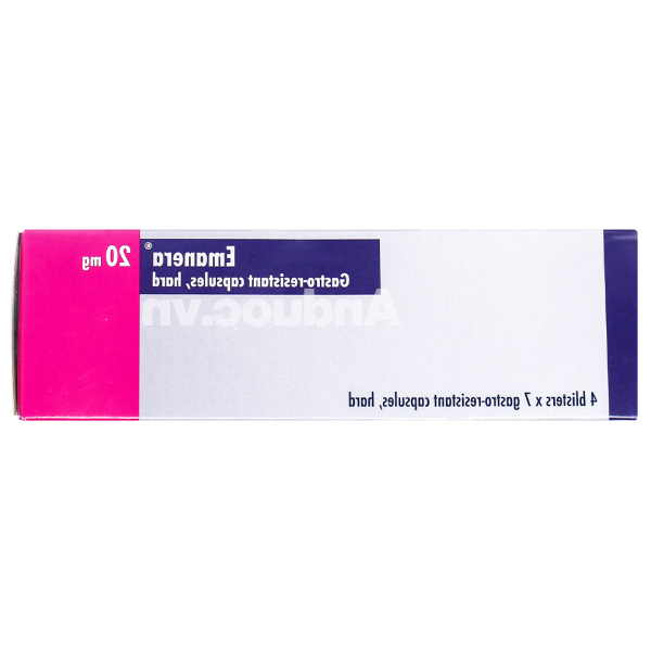 Emanera 20mg trị viêm loét thực quản do trào ngược (4 vỉ x 7 viên)