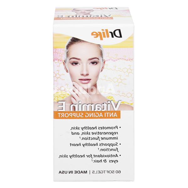 Drlife Vitamin E hạn chế lão hóa, làm đẹp da hộp 60 viên