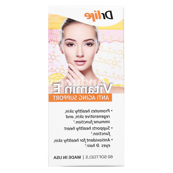 Drlife Vitamin E hạn chế lão hóa, làm đẹp da hộp 60 viên