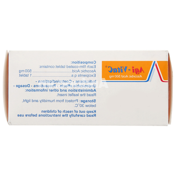 Agi-Vita C 500mg phòng và trị bệnh do thiếu vitamin C (10 vỉ x 10 viên)