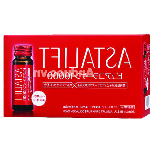 Nước uống Astalift Drink Pure Collagen 10000 làm đẹp da hộp 10 chai x 30ml