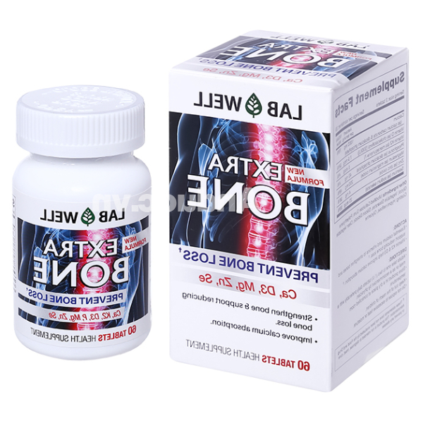Lab Well Extra Bone bổ sung canxi và vitamin cho xương hộp 60 viên