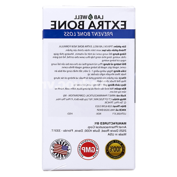 Lab Well Extra Bone bổ sung canxi và vitamin cho xương hộp 60 viên