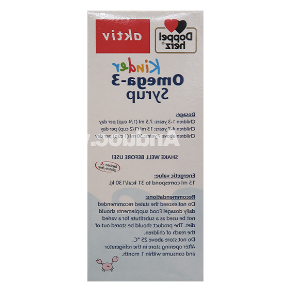 Doppelherz Kinder Omega-3 Syrup tăng cường thị lực chai 250ml