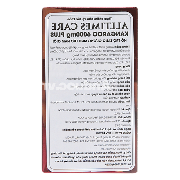 Alltimes Care Kangaroo 6000mg Plus tăng cường sinh lý nam hộp 100 viên