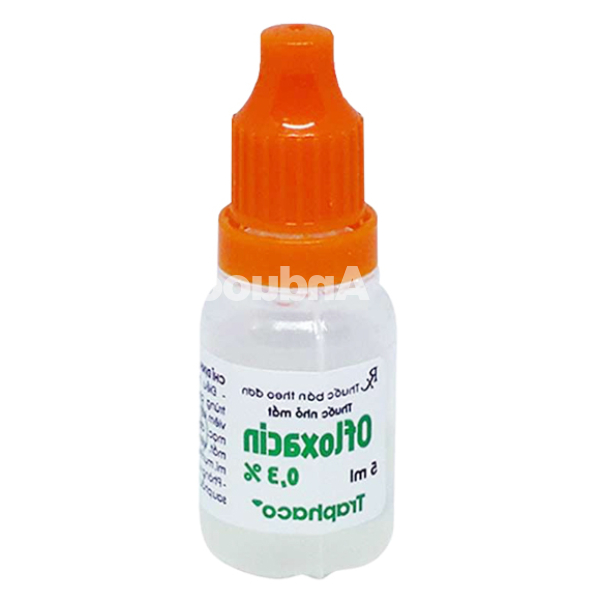 Dung dịch nhỏ mắt Ofloxacin Traphaco 0.3% trị nhiễm khuẩn mắt lọ 5ml