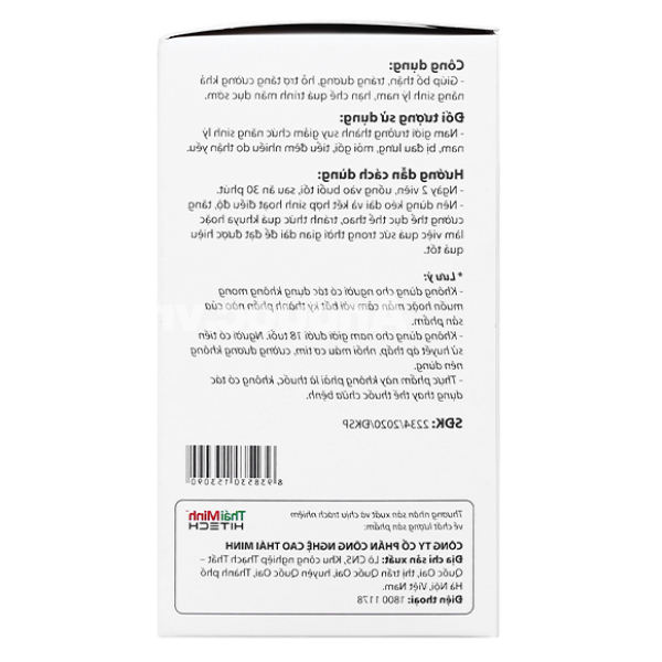 KingsUp tăng cường sinh lý nam hộp 30 viên