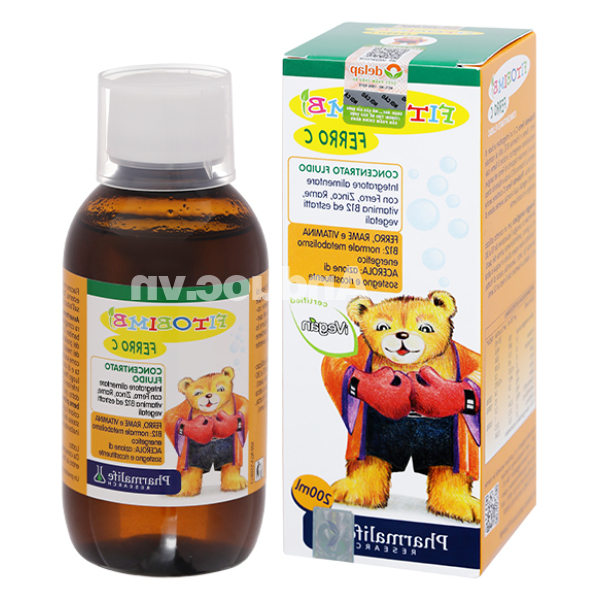 Siro Fitobimbi Ferro C hỗ trợ tăng đề kháng cho bé chai 200ml