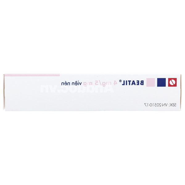 Beatil 4mg/5mg trị tăng huyết áp, mạch vành (3 vỉ x 10 viên)