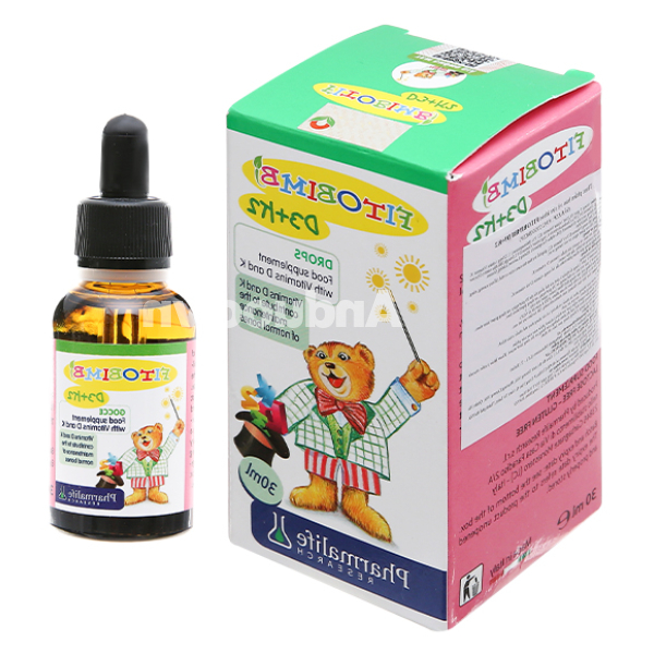 Siro Fitobimbi D3+K2 hỗ trợ hấp thu canxi cho bé chai 30ml