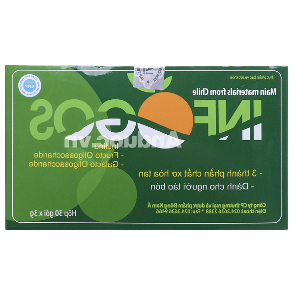 Bột chất xơ hoà tan Infogos hỗ trợ giảm táo bón hộp 30 gói x 3g