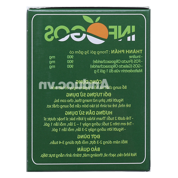 Bột chất xơ hoà tan Infogos hỗ trợ giảm táo bón hộp 30 gói x 3g