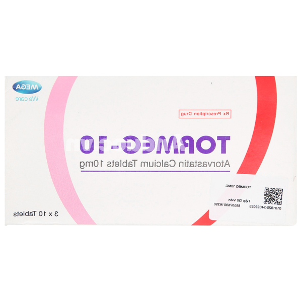 Tormeg-10 trị rối loạn mỡ máu (3 vỉ x 10 viên)