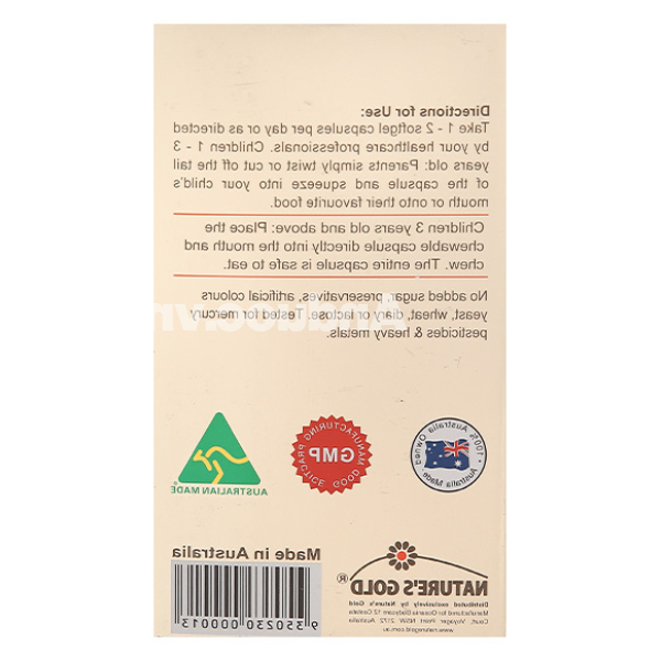 Dầu cá Nature's Gold Omega 3 cho bé khỏe, cao, thông minh hơn chai 125 viên